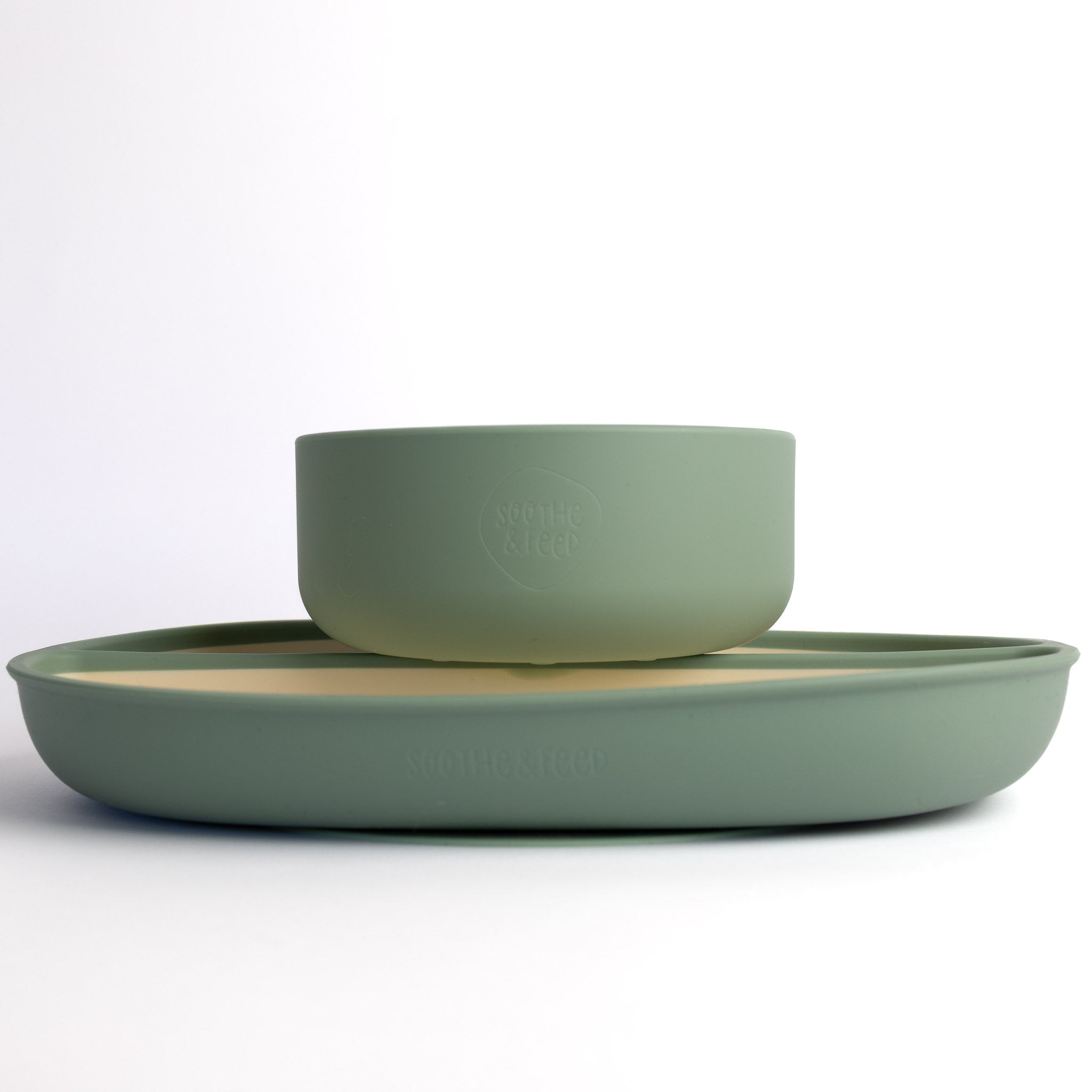 Two-Tone Bowl & Plate Set
