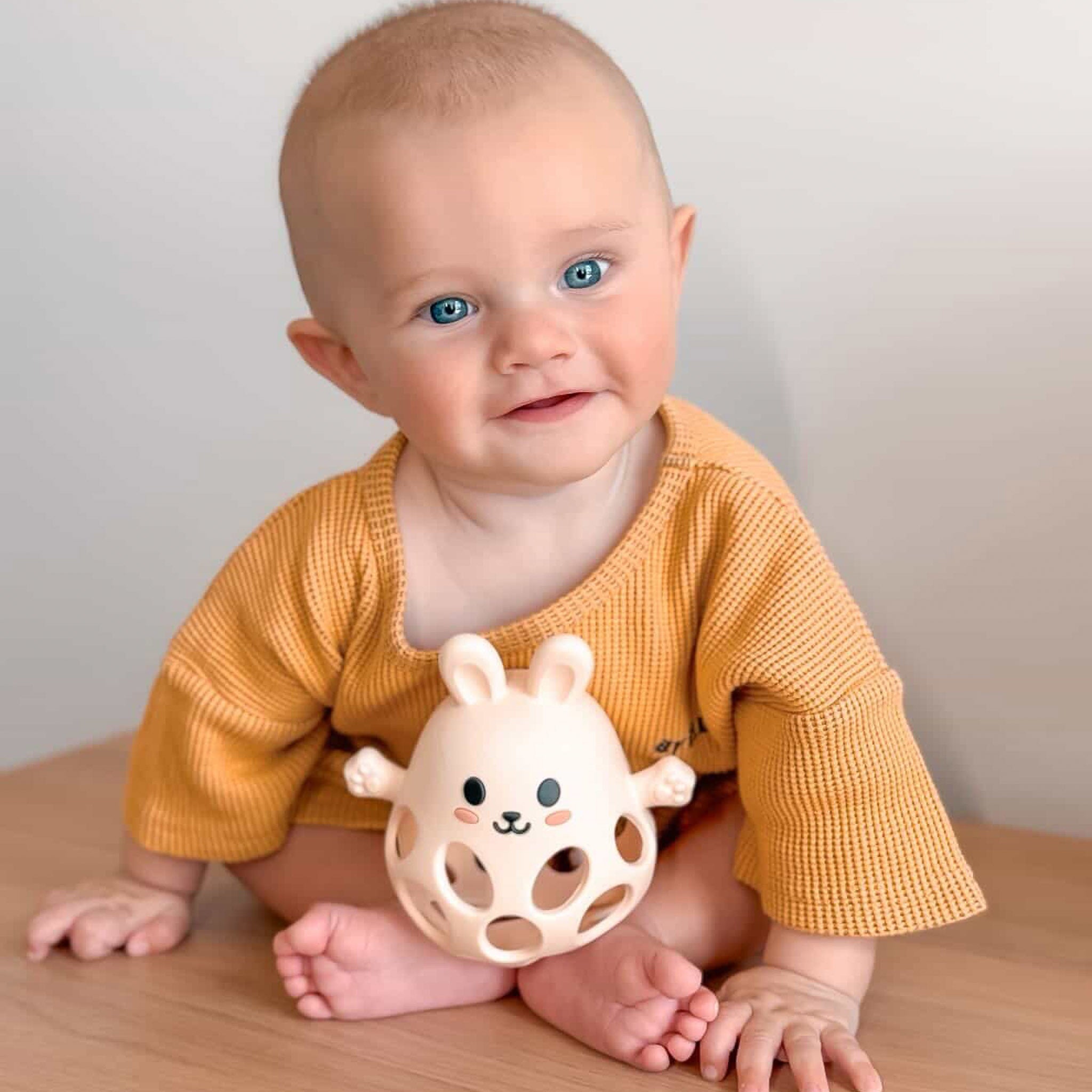 Theo the Bunny Silicone Teether Toy