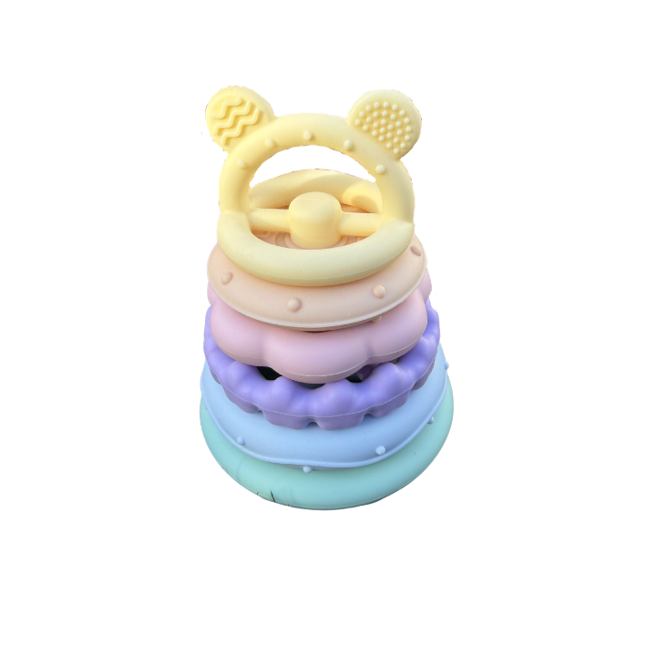 Bear Stacking Rings - Pastel