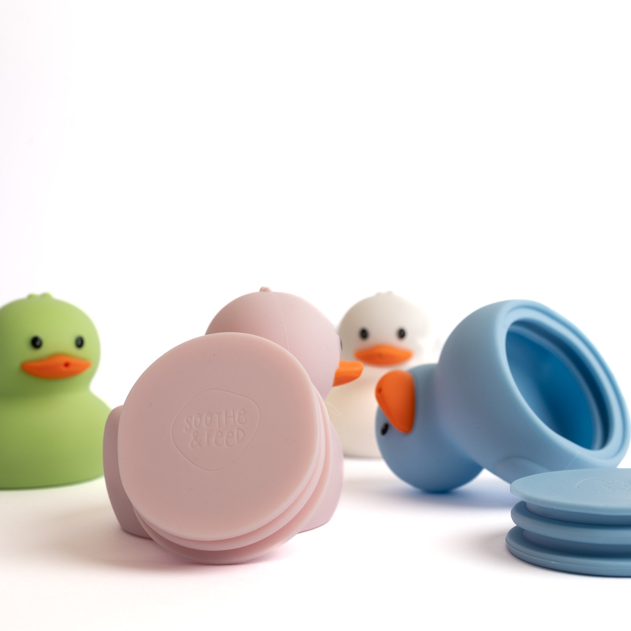 Silicone Duck Bath Toy Set