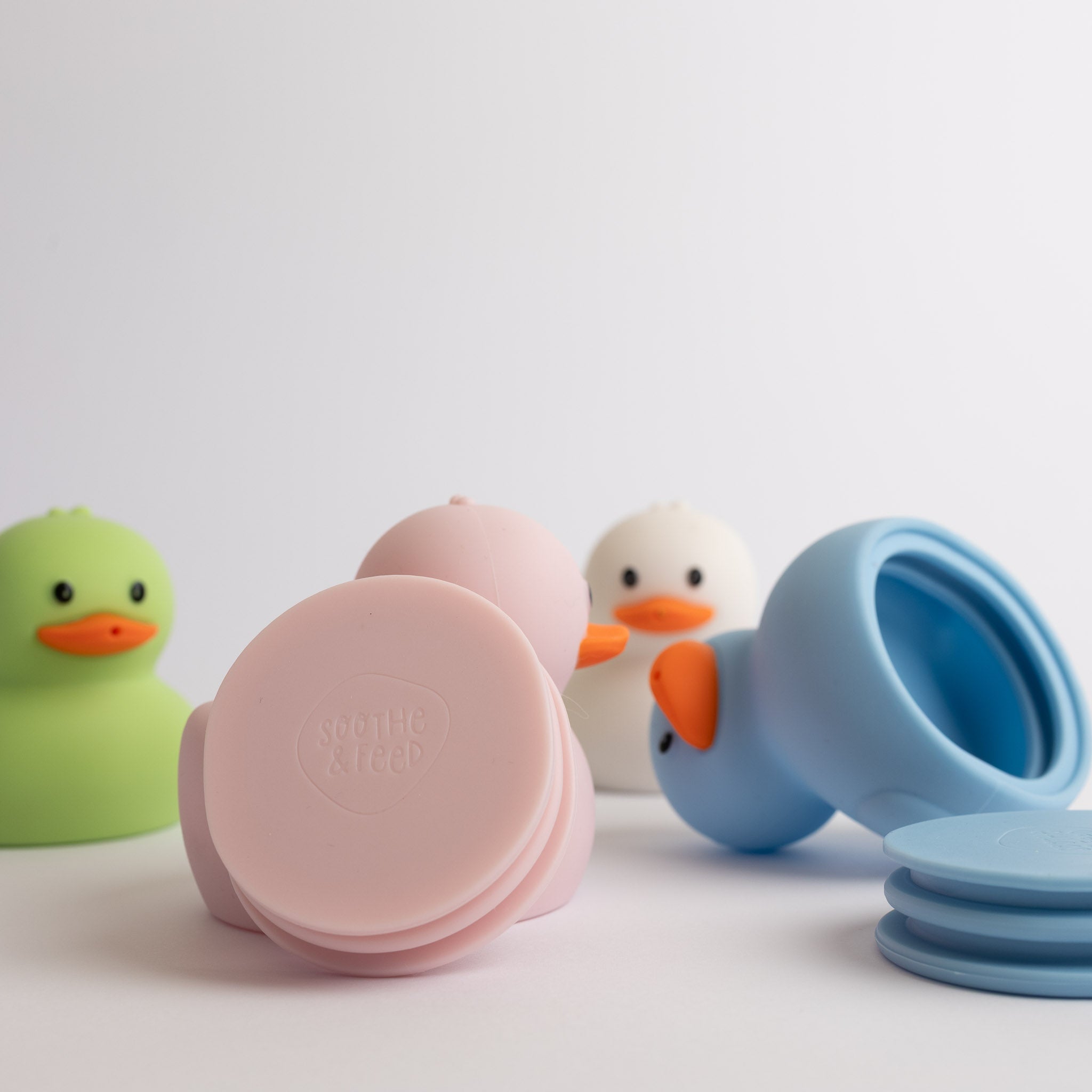 Silicone Duck Bath Toy Set