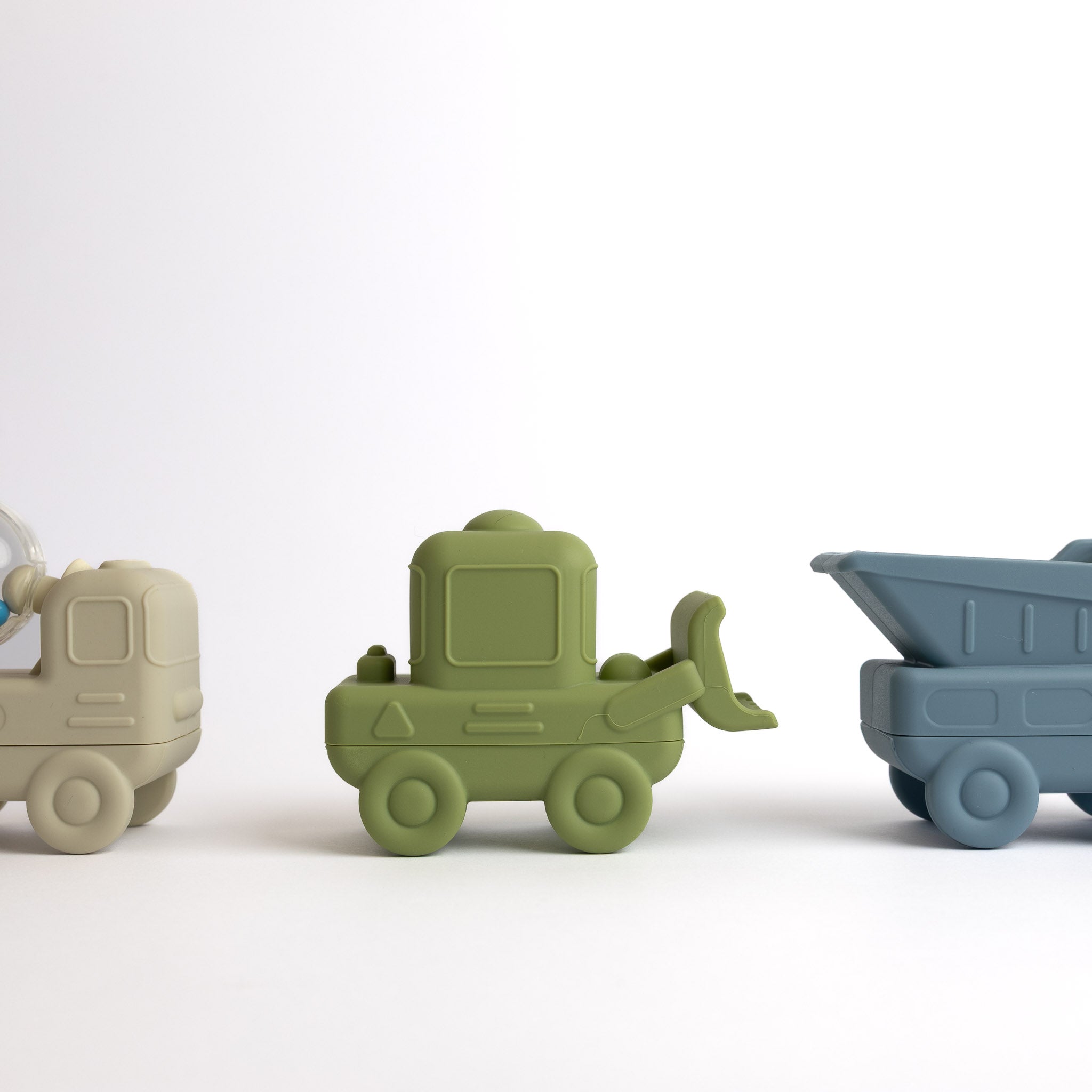 Silicone Construction Vehicle Bath Toy Set