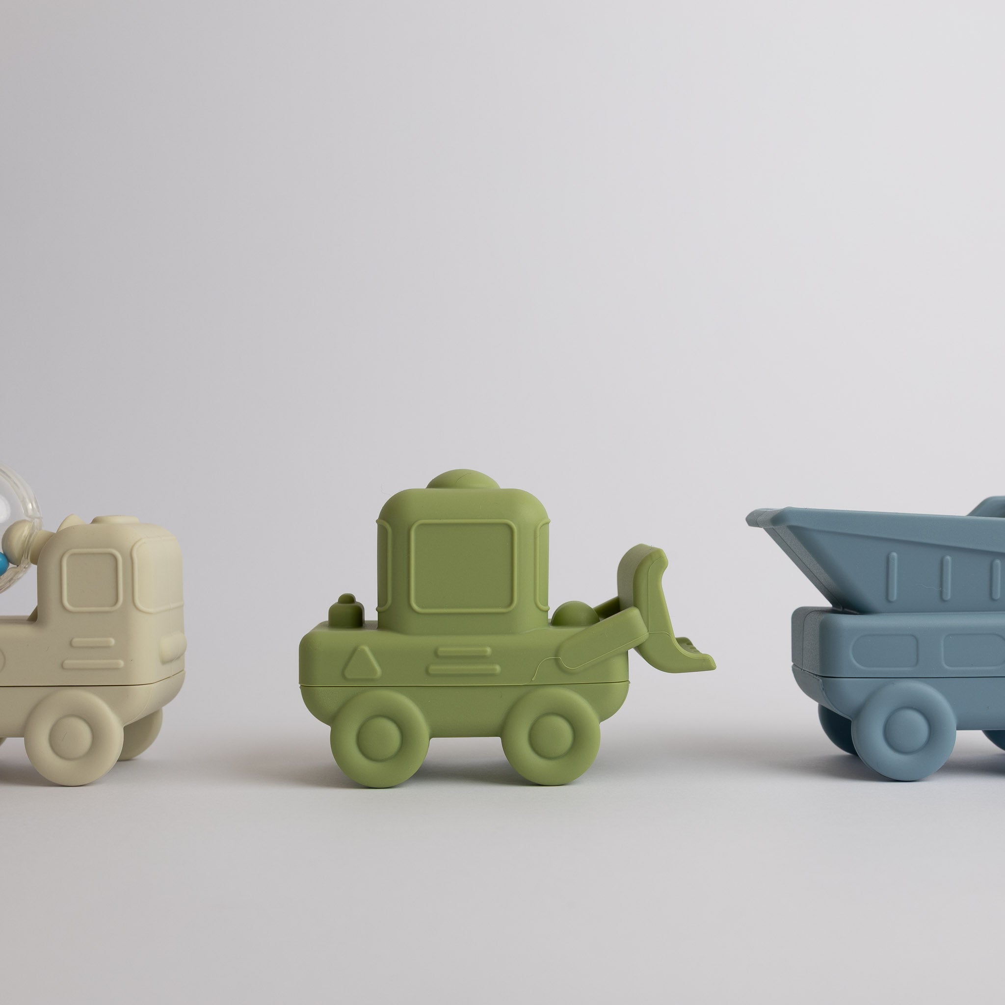 Silicone Construction Vehicle Bath Toy Set