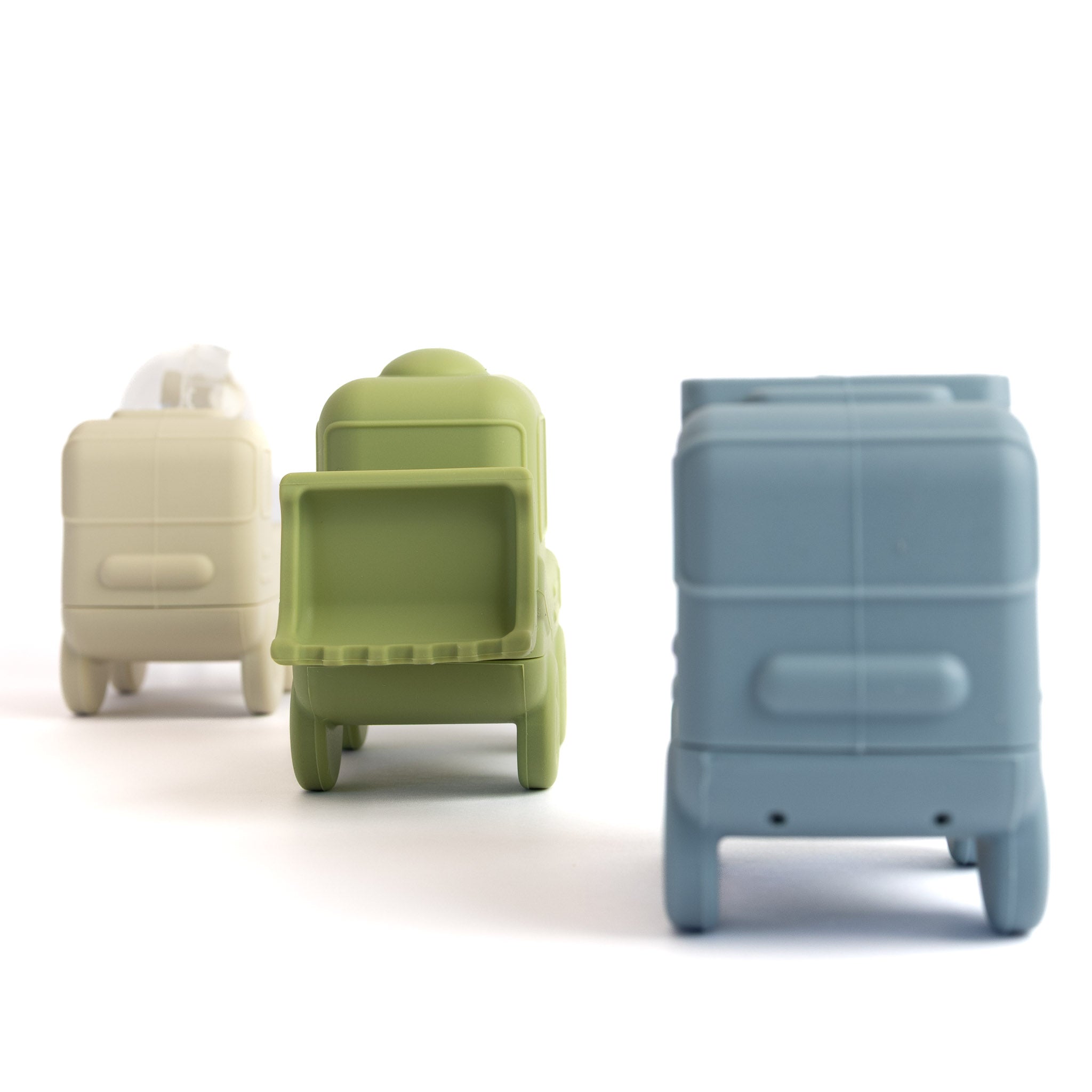 Silicone Construction Vehicle Bath Toy Set