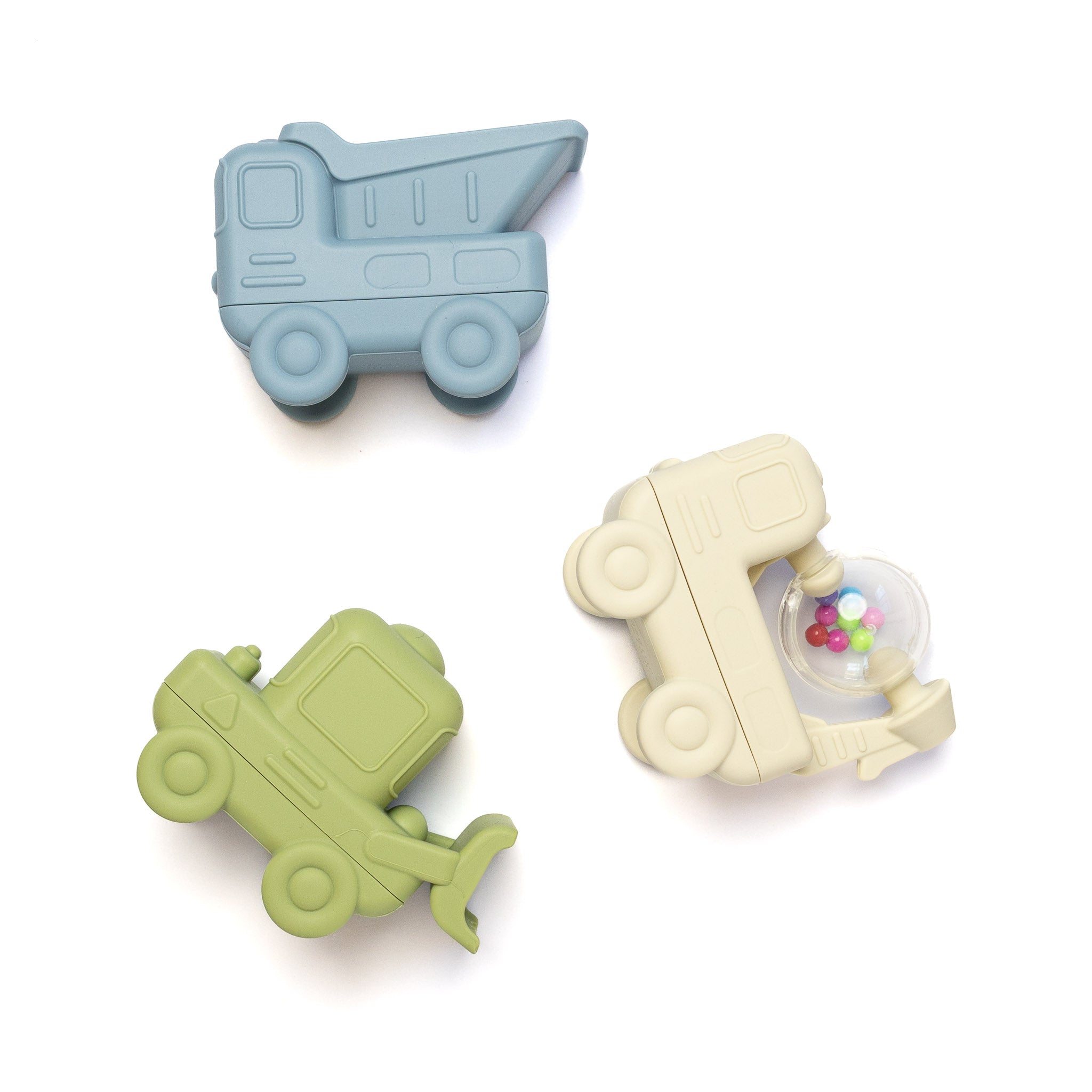 Silicone Construction Vehicle Bath Toy Set