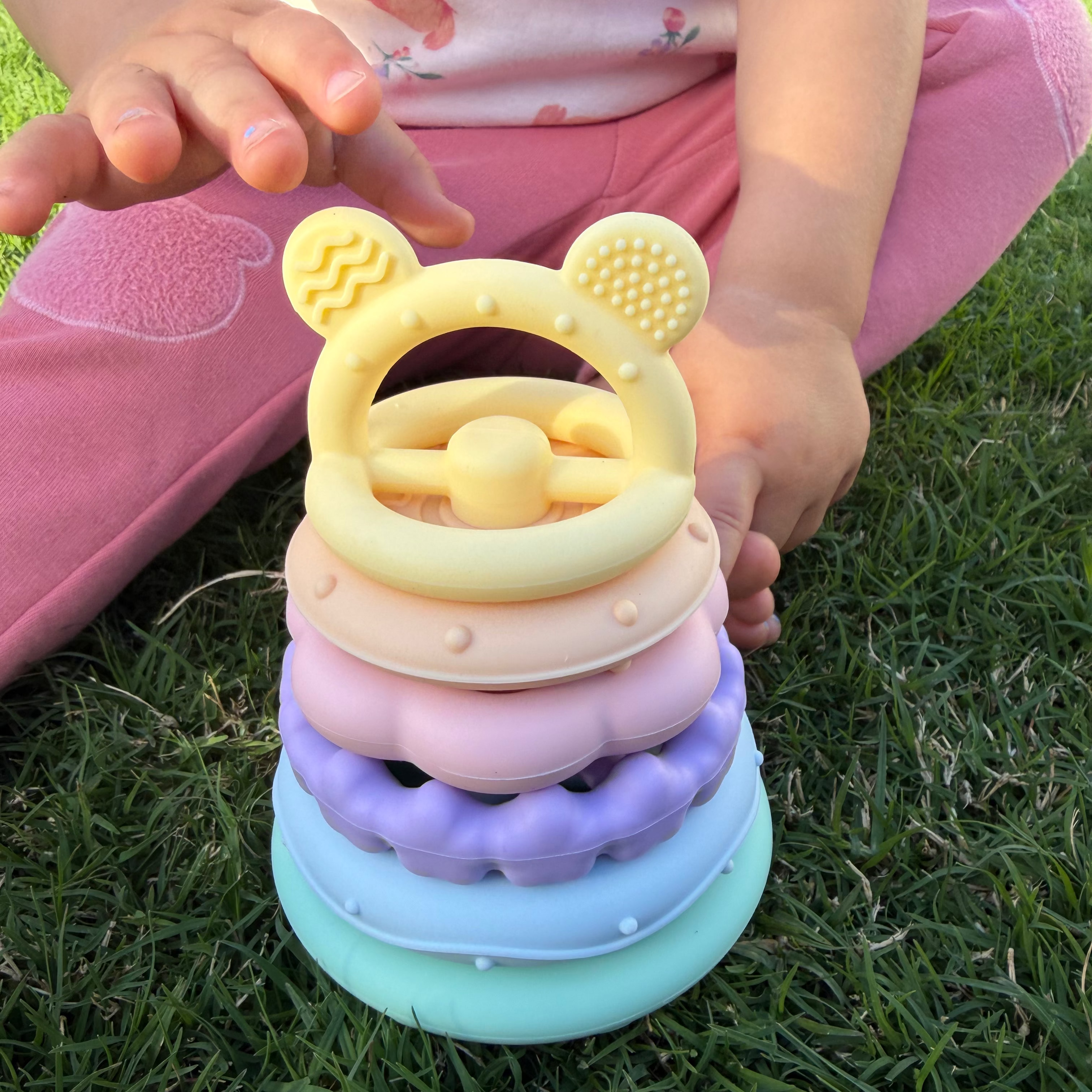 Bear Stacking Rings - Pastel
