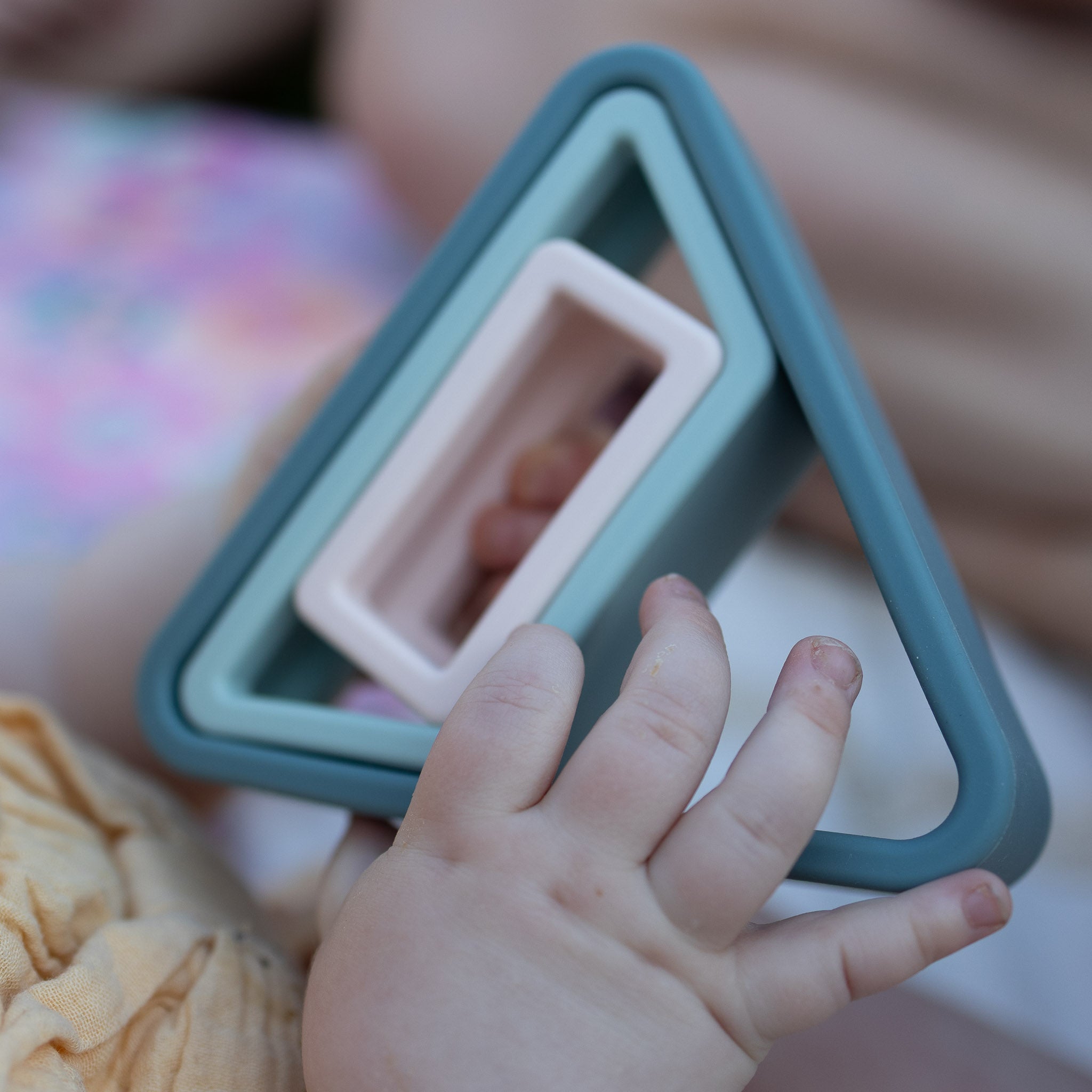 Silicone Geometric Stacker Toy