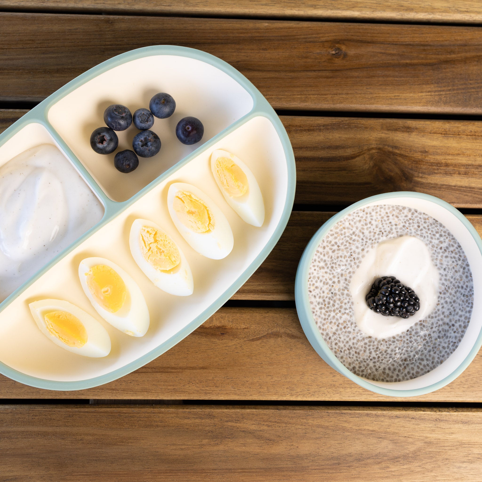 Two-Tone Bowl & Plate Set